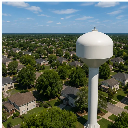 Aerial view of Brooklyn Park, Minnesota neighborhoods